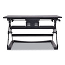Alera AdaptivErgo Two-Tier Sit-Stand Lifting Workstation, 35.12" x 31.1" x 5.91" to 19.69", Black
