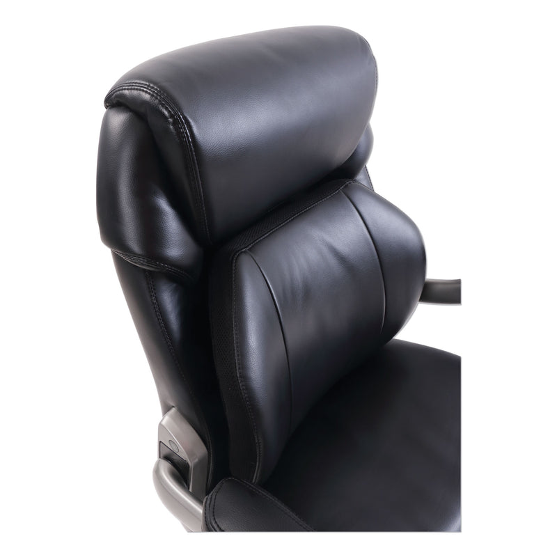 SertaPedic Cosset Mid-Back Executive Chair, Supports Up to 275 lb, 18.5" to 21.5" Seat Height, Black Seat/Back, Slate Base