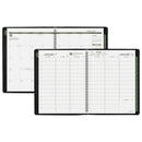 AT-A-GLANCE Recycled Weekly Vertical-Column Format Appointment Book, 11 x 8.25, Black Cover, 12-Month (Jan to Dec): 2023