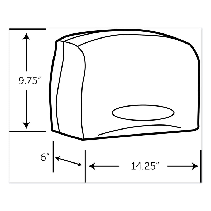 Scott Essential Coreless Jumbo Roll Tissue Dispenser, 14.25 x 6 x 9.75, White