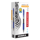 Zebra Sarasa Dry Gel X20 Gel Pen, Retractable, Fine 0.5 mm, Blue Ink, Translucent Blue Barrel, 12/Pack
