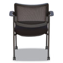 Alera IV Series Guest Chairs, Mesh Back, Fabric Seat, 25.19" x 23.62" x 32.28", Black, 2/Carton