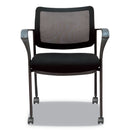 Alera IV Series Guest Chairs, Mesh Back, Fabric Seat, 25.19" x 23.62" x 32.28", Black, 2/Carton
