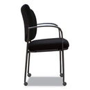Alera IV Series Guest Chairs, Fabric Back/Seat, 24.8" x 22.83" x 32.28", Black, 2/Carton