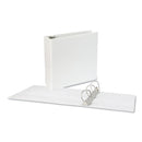 Universal Slant D-Ring View Binder, 3 Rings, 4" Capacity, 11 x 8.5, White