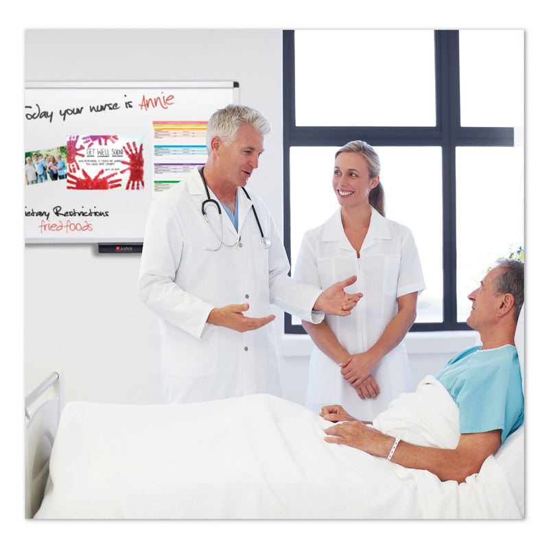 Smead Justick by Smead Dry-Erase Board with Frame, 36" x 24", White