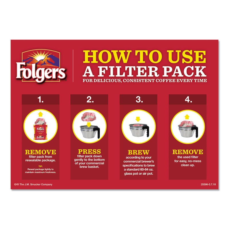 Folgers Coffee Filter Packs, Black Silk, 1.4 oz Pack, 40Packs/Carton