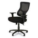 Alera Elusion II Series Mesh Mid-Back Synchro Seat Slide Chair, Supports Up to 275 lb, 17.51" to 21.06" Seat Height, Black