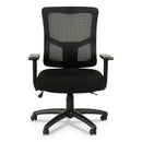 Alera Elusion II Series Mesh Mid-Back Synchro Seat Slide Chair, Supports Up to 275 lb, 17.51" to 21.06" Seat Height, Black