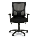 Alera Elusion II Series Mesh Mid-Back Synchro Seat Slide Chair, Supports Up to 275 lb, 17.51" to 21.06" Seat Height, Black