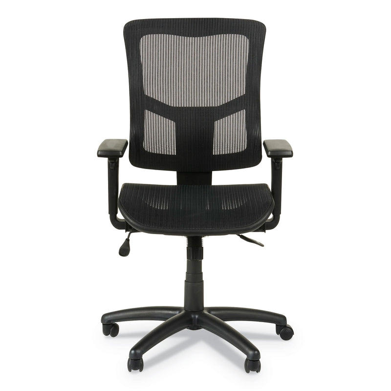 Alera Elusion II Series Suspension Mesh Mid-Back Synchro Seat Slide Chair, Supports 275 lb, 18.11" to 20.35" Seat, Black