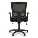 Alera Elusion II Series Mesh Mid-Back Synchro Seat Slide Chair, Supports Up to 275 lb, 17.51" to 21.06" Seat Height, Black