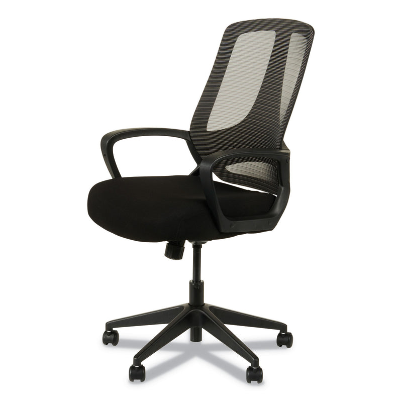 Alera MB Series Mesh Mid-Back Office Chair, Supports Up to 275 lb, 18.11" to 21.65" Seat Height, Black