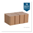 Georgia Pacific Pacific Blue Basic M-Fold Paper Towels, 9.2 x 9.4, Brown, 250/Pack, 16 Packs/Carton