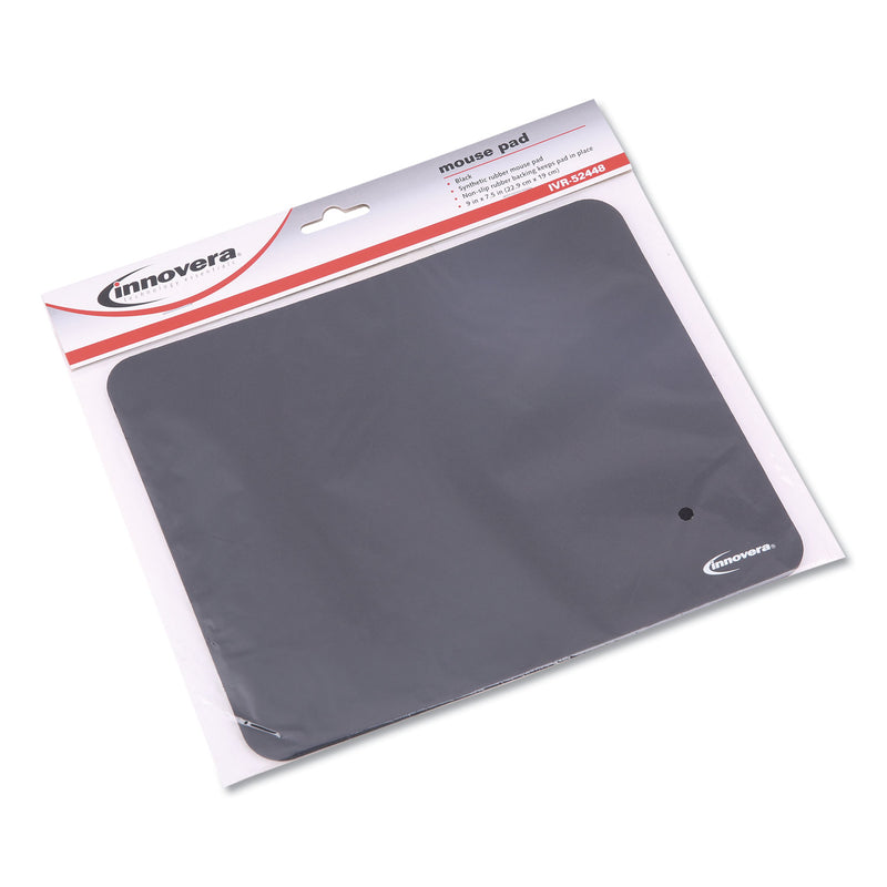 Innovera Latex-Free Mouse Pad, 9 x 7.5, Black