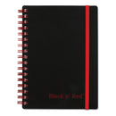 Black n' Red Flexible Cover Twinwire Notebook, SCRIBZEE Compatible, 1 Subject, Wide/Legal Rule, Black Cover, 5.88 x 4.13, 70 Sheets