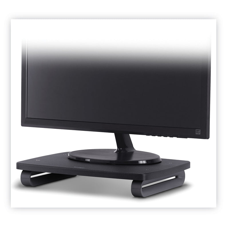Kensington SmartFit Monitor Stand Plus, 16.2" x 2.2" x 3" to 6", Black, Supports 80 lbs