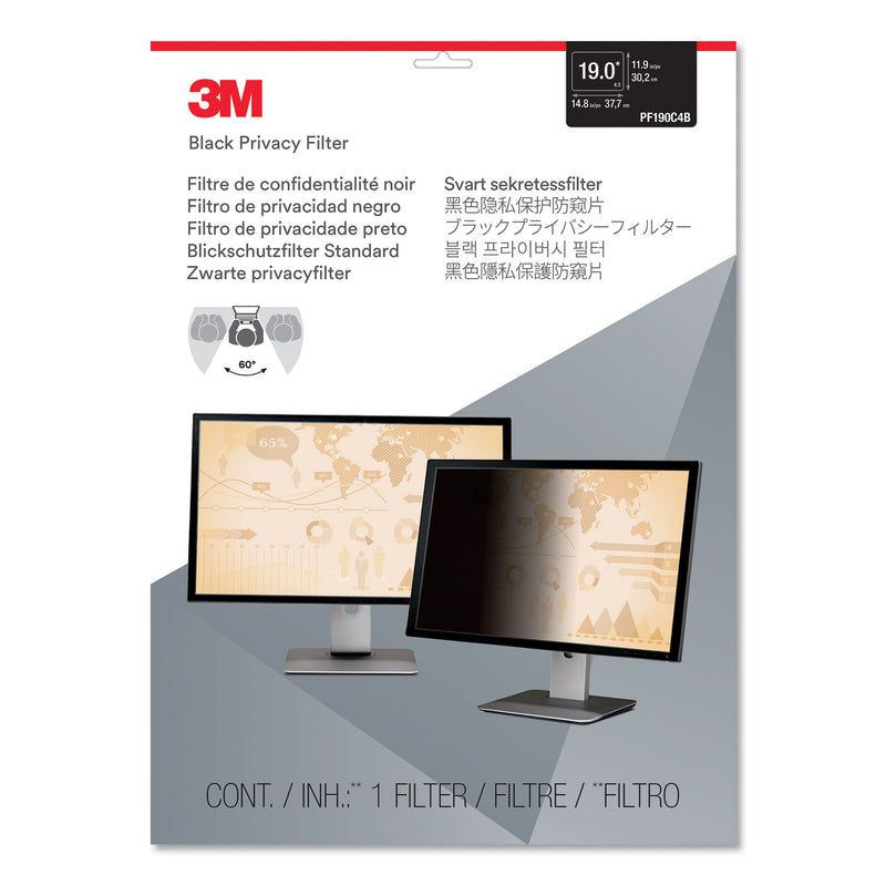 3M Frameless Blackout Privacy Filter for 19" Monitor