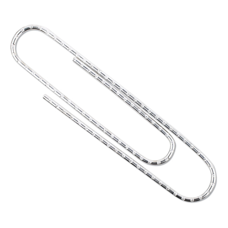 ACCO Premium Heavy-Gauge Wire Paper Clips, Jumbo, Nonskid, Silver, 100 Clips/Box, 10 Boxes/Pack