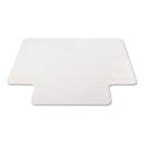 deflecto EconoMat Occasional Use Chair Mat, Low Pile Carpet, Roll, 36 x 48, Lipped, Clear