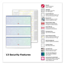 DocuGard Premier Prismatic Check, 13 Features, 8.5 x 11, Blue/Green Prismatic, 500/Ream