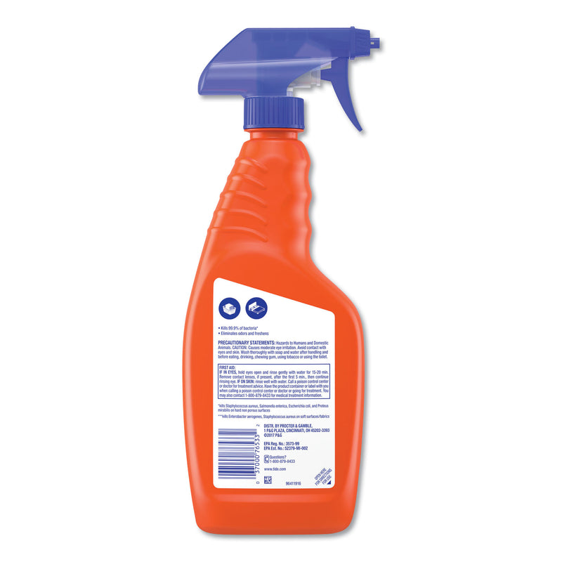 Tide Antibacterial Fabric Spray, Light Scent, 22 oz Spray Bottle, 6/Carton