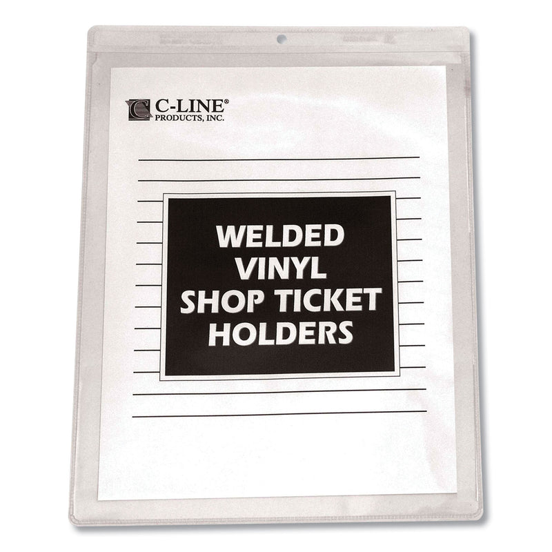 C-Line Clear Vinyl Shop Ticket Holders, Both Sides Clear, 50 Sheets, 9 x 12, 50/Box