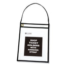 C-Line 1-Pocket Shop Ticket Holder w/Setrap, Black Stitching, 75-Sheet, 9 x 12, 15/Box