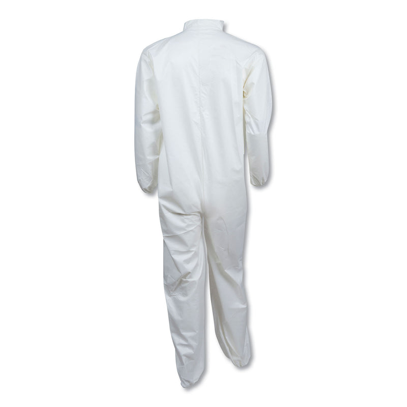 KleenGuard A40 Elastic-Cuff and Ankles Coveralls, 4X-Large, White, 25/Carton