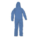 KleenGuard A60 Elastic-Cuff, Ankles and Back Hooded Coveralls, 2X-Large, Blue, 24/Carton