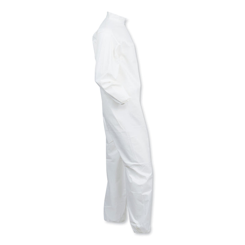 KleenGuard A40 Elastic-Cuff and Ankles Coveralls, 3X-Large, White, 25/Carton