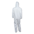 KleenGuard A40 Elastic-Cuff, Ankle, Hooded Coveralls, 3X-Large, White, 25/Carton