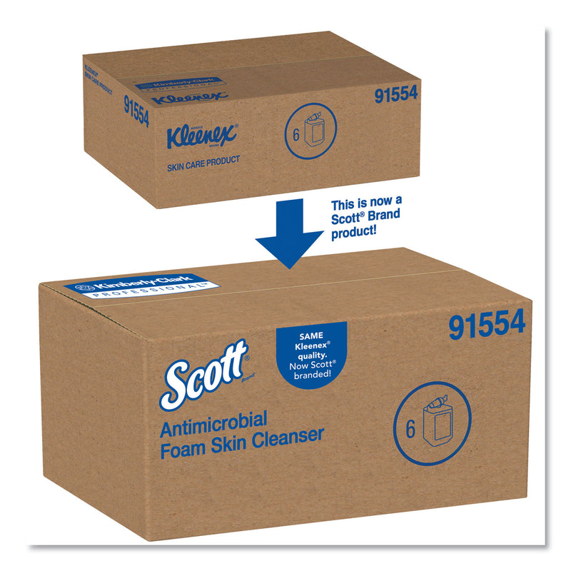 Scott Control Antimicrobial Foam Skin Cleanser, Fresh Scent, 1,000mL Bottle, 6/Carton