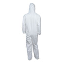 KleenGuard A40 Elastic-Cuff and Ankles Hooded Coveralls, 2X-Large, White, 25/Carton