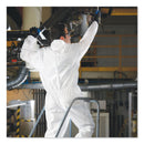 KleenGuard A20 Elastic Back, Cuff and Ankle Hooded Coveralls, Zip, X-Large, White, 24/Carton