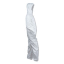 KleenGuard A40 Elastic-Cuff, Ankle, Hooded Coveralls, 3X-Large, White, 25/Carton