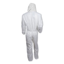 KleenGuard A30 Elastic-Back and Cuff Hooded Coveralls, 2X-Large, White, 25/Carton