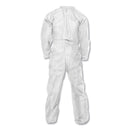 KleenGuard A20 Elastic Back Wrist/Ankle Coveralls, X-Large, White, 24/Carton