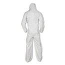 KleenGuard A20 Elastic Back and Ankle Hood and Boot Coveralls, 2X-Large, White, 24/Carton
