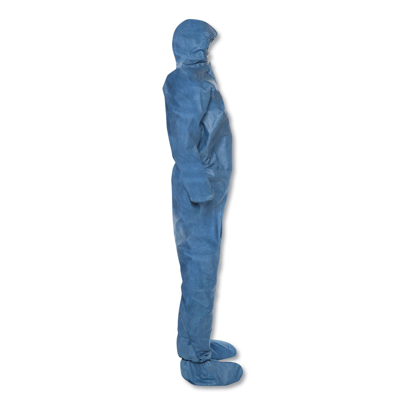 KleenGuard A20 Elastic Back Wrist/Ankle, Hood/Boots Coveralls, 4X-Large, Blue, 20/Carton