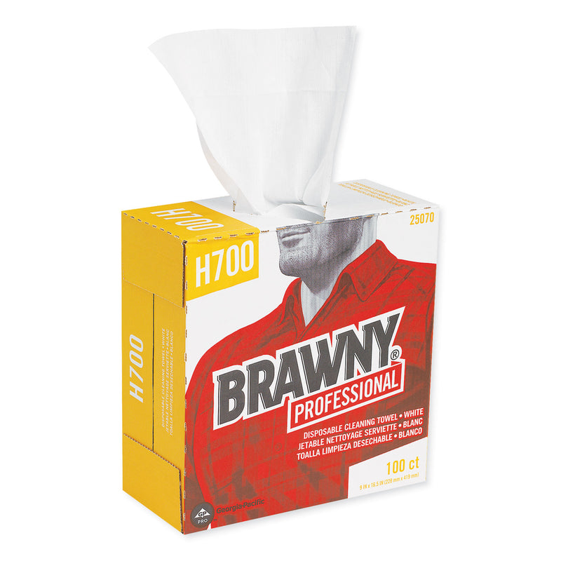 Brawny Medium Weight HEF Shop Towels, 9 1/8 x 16 1/2, 100/Box, 5 Boxes/Carton