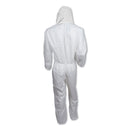 KleenGuard A20 Elastic Back, Cuff and Ankle Hooded Coveralls, Zip, X-Large, White, 24/Carton