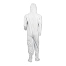 KleenGuard A40 Elastic-Cuff, Ankle, Hood and Boot Coveralls, Large, White, 25/Carton