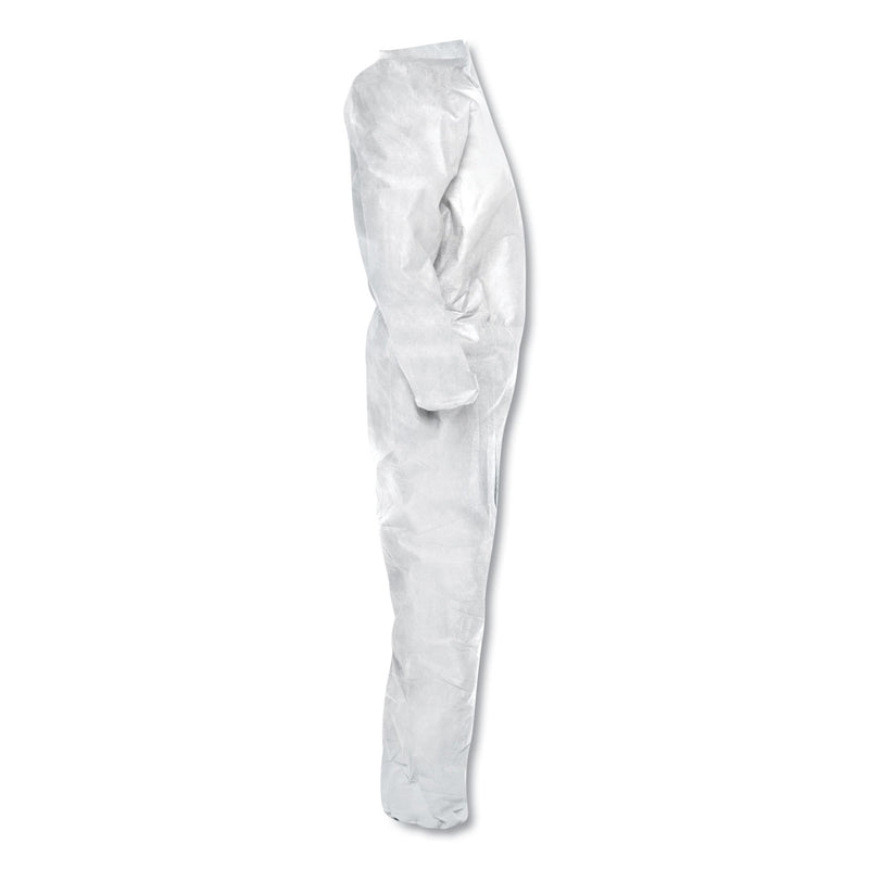 KleenGuard A20 Elastic Back Wrist/Ankle Coveralls, X-Large, White, 24/Carton
