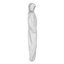 KleenGuard A20 Elastic Back, Cuff and Ankle Hooded Coveralls, Zip, X-Large, White, 24/Carton