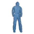 KleenGuard A20 Elastic Back Wrist/Ankle, Hood/Boots Coveralls, 4X-Large, Blue, 20/Carton