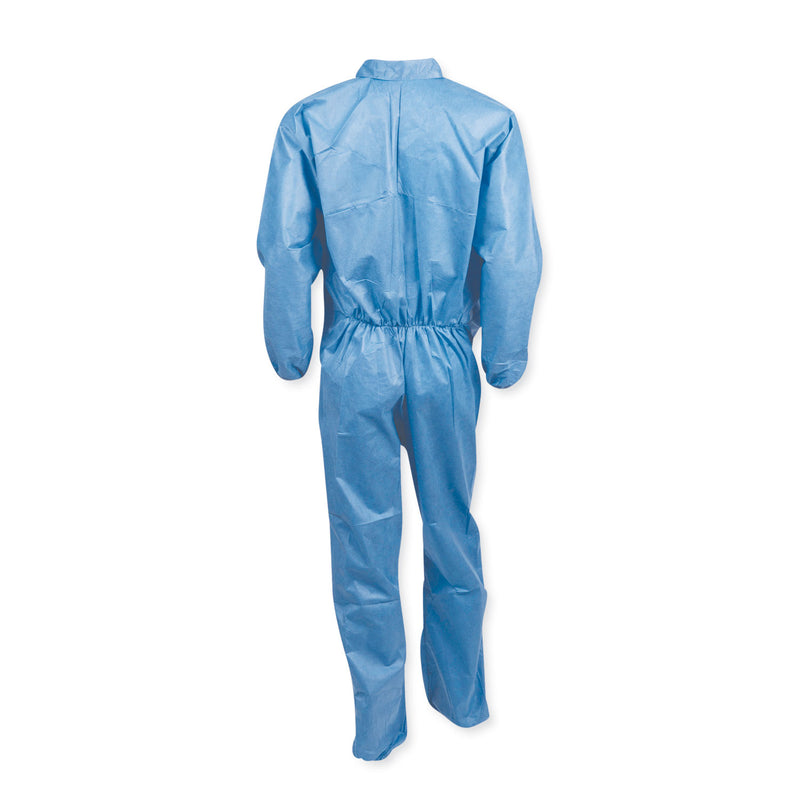 KleenGuard A20 Coveralls, MICROFORCE Barrier SMS Fabric, 2X-Large, Blue, 24/Carton