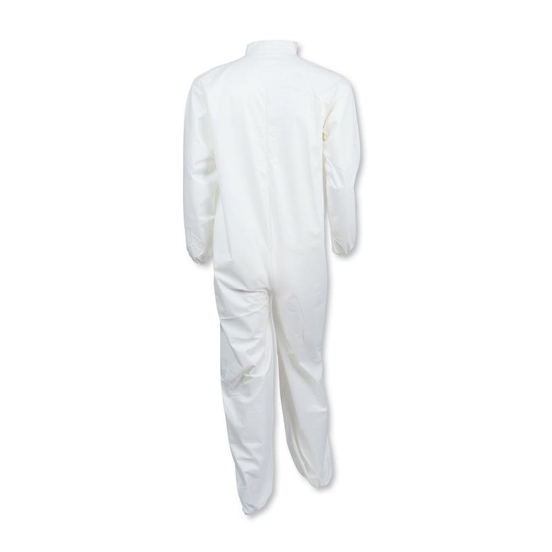 KleenGuard A40 Coveralls, Elastic Wrists/Ankles, X-Large, White