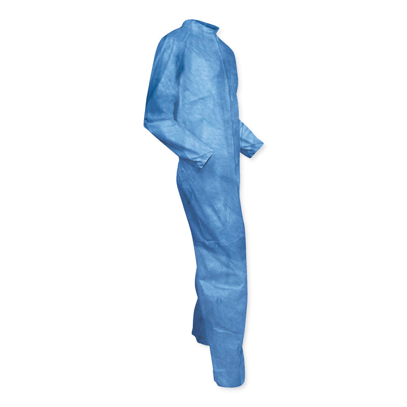 KleenGuard A60 Elastic-Cuff, Ankle and Back Coveralls, X-Large, Blue, 24/Carton