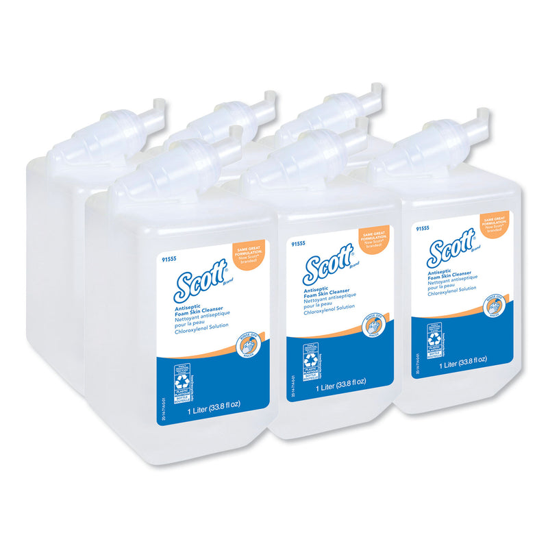 Scott Control Antiseptic Foam Skin Cleanser, Unscented, 1,000 mL Refill, 6/Carton
